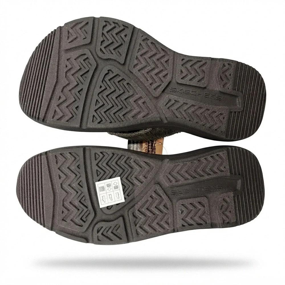 Skechers Parson SD Gino Sandals Mens Size 9 Chocolate Brown Flip Flops **NEW**